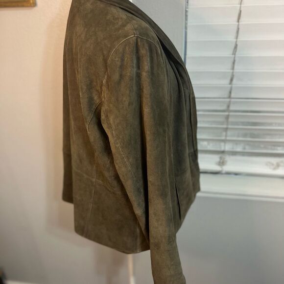 EILEEN FISHER Goat Suede Open Blazer
Jacket Green Large - Picture 10 of 16